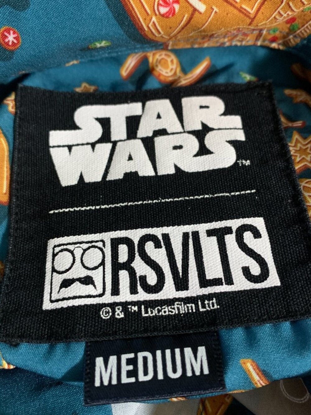 RSVLTS Shirt Star Wars Rebel Crumb Gingerbread Millennium Falcon Christmas Men M - Picture 4 of 4